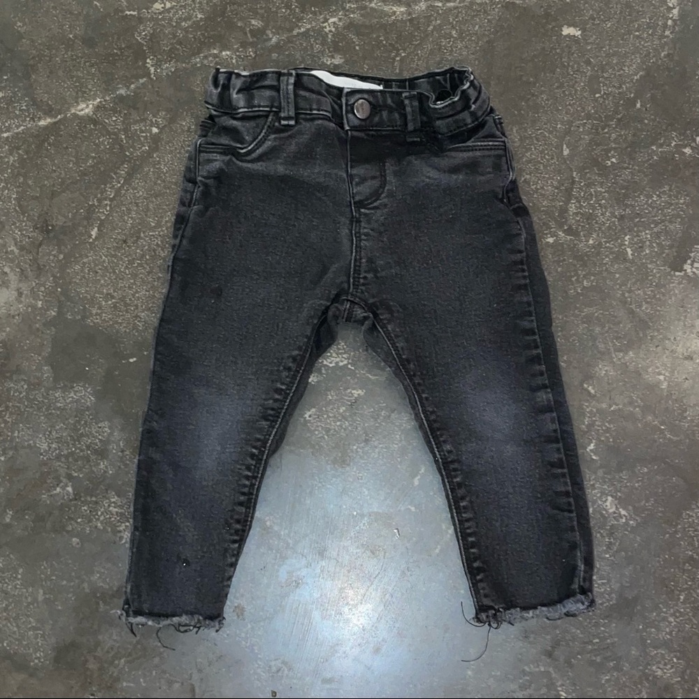 Zara Baby Girl black denim 12-18 months